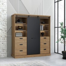 Highboard >Kaszimiro< in braun,schwarz -...