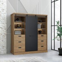 Highboard >Kaszimiro< in braun,schwarz -...