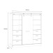 Highboard >Kaszimiro< in braun,schwarz - 148,4x160,2x52cm (BxHxT)