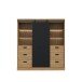 Highboard >Kaszimiro< in braun,schwarz - 148,4x160,2x52cm (BxHxT)