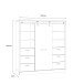Highboard >Kaszimiro< in braun,schwarz - 148,4x160,2x52cm (BxHxT)