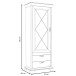 Glasvitrine >Kashmir < in Klarglas - 78x210,3x48,2cm (BxHxT)
