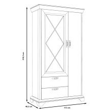 Vitrine >Kashmir < in Klarglas - 113x210,3x48,3cm (BxHxT)