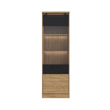 Vitrine >Kaszimiro< in Klarglas - 63,4x198,6x52cm (BxHxT)