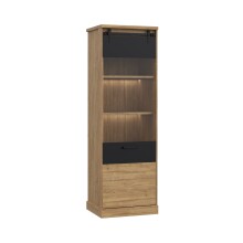 Vitrine >Kaszimiro< in Klarglas - 63,4x198,6x52cm (BxHxT)