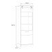 Vitrine >Kaszimiro< in Klarglas - 63,4x198,6x52cm (BxHxT)