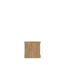 Nachtkommode >Kaszimiro< in braun,schwarz - 48,5x48,2x43,1cm (BxHxT)