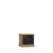 Nachtkommode >Kaszimiro< in braun,schwarz - 48,5x48,2x43,1cm (BxHxT)