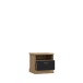 Nachtkommode >Kaszimiro< in braun,schwarz - 48,5x48,2x43,1cm (BxHxT)