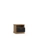 Nachtkommode >Kaszimiro< in braun,schwarz - 48,5x48,2x43,1cm (BxHxT)