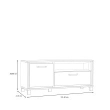 TV-Board >Trondheim< in schwarz,braun - 131,4x58,9x41,5cm (BxHxT)