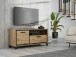 TV-Board >Trondheim< in schwarz,braun - 131,4x58,9x41,5cm (BxHxT)