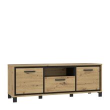 TV-Board >Trondheim< in schwarz,braun - 158,4x58,9x41,5cm (BxHxT)