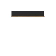 Wandregal >Kaszimiro< in braun,schwarz - 160x29,6x21,9cm (BxHxT)