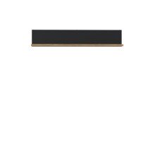 Wandregal >Kaszimiro< in braun,schwarz - 160x29,6x21,9cm (BxHxT)