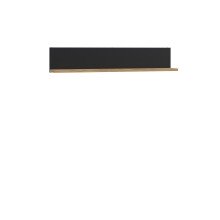 Wandregal >Kaszimiro< in braun,schwarz - 160x29,6x21,9cm (BxHxT)