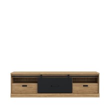 TV-Board >Kaszimiro< in braun,schwarz - 203,1x56,2x52cm (BxHxT)