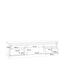 TV-Board >Kaszimiro< in braun,schwarz - 203,1x56,2x52cm (BxHxT)