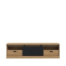 TV-Board >Kaszimiro< in braun,schwarz - 203,1x56,2x52cm (BxHxT)