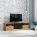 TV-Board >Kaszimiro< in braun,schwarz - 203,1x56,2x52cm (BxHxT)