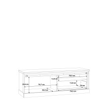 TV-Board >Kaszimiro< in braun,schwarz - 163,1x56,2x52cm (BxHxT)