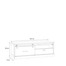 TV-Board >Kaszimiro< in braun,schwarz - 163,1x56,2x52cm (BxHxT)