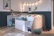 Hochbett >Milky 1< in Weiß / Grey Loft - 203x135x90cm (LxBxH)