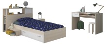 Jugendzimmer-Set >Charly 11< in Akazie / Weiss