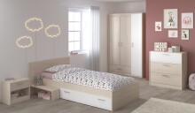 Jugendzimmer-Set >Charly 12< in Akazie / Weiss