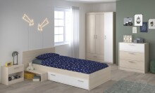 Jugendzimmer-Set >Charly 12< in Akazie / Weiss