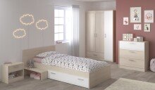 Jugendzimmer-Set >Charly 12< in Akazie / Weiss