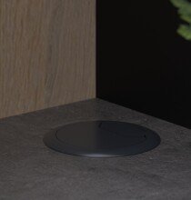 Küchenbuffet >Fumay 11< in Eiche /Beton - 100x186x45cm (BxHxT)