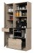 Küchenbuffet >Fumay 11< in Eiche /Beton - 100x186x45cm (BxHxT)