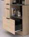Küchenbuffet >Fumay 11< in Eiche /Beton - 100x186x45cm (BxHxT)