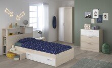 Jugendzimmer-Set >Charly 16< in Akazie / Weiss
