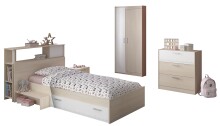 Jugendzimmer-Set >Charly 16< in Akazie / Weiss
