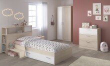 Jugendzimmer-Set >Charly 16< in Akazie / Weiss