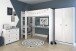 Jugendzimmer-Set >Smoozy 28a Blau< in Kiefer Weiss (Nachbildung)