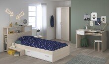 Jugendzimmer-Set >Charly 15< in Akazie / Weiss