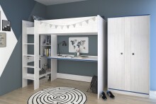 Jugendzimmer-Set >Smoozy 4< in Kiefer Weiss...