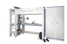Jugendzimmer-Set >Smoozy 4< in Kiefer Weiss (Nachbildung)