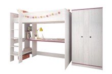 Jugendzimmer-Set >Smoozy 4< in Kiefer Weiss (Nachbildung)