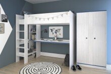 Jugendzimmer-Set >Smoozy 4< in Kiefer Weiss...