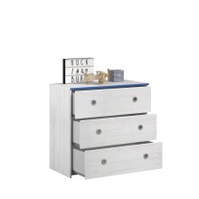 Jugendzimmer-Set >Smoozy 29 Blau / Pink< in Kiefer Weiss (Nachbildung)
