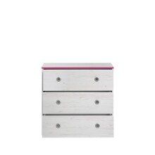 Jugendzimmer-Set >Smoozy 29 Blau / Pink< in Kiefer Weiss (Nachbildung)