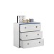 Jugendzimmer-Set >Smoozy 29 Blau / Pink< in Kiefer Weiss (Nachbildung)