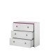 Jugendzimmer-Set >Smoozy 29 Blau / Pink< in Kiefer Weiss (Nachbildung)
