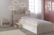 Bettanlage >Charly 17< in Akazie / Weiss - 203x121x67cm (LxBxH)