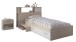 Bettanlage >Charly 17< in Akazie / Weiss - 203x121x67cm (LxBxH)