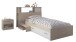 Bettanlage >Charly 17< in Akazie / Weiss - 203x121x67cm (LxBxH)